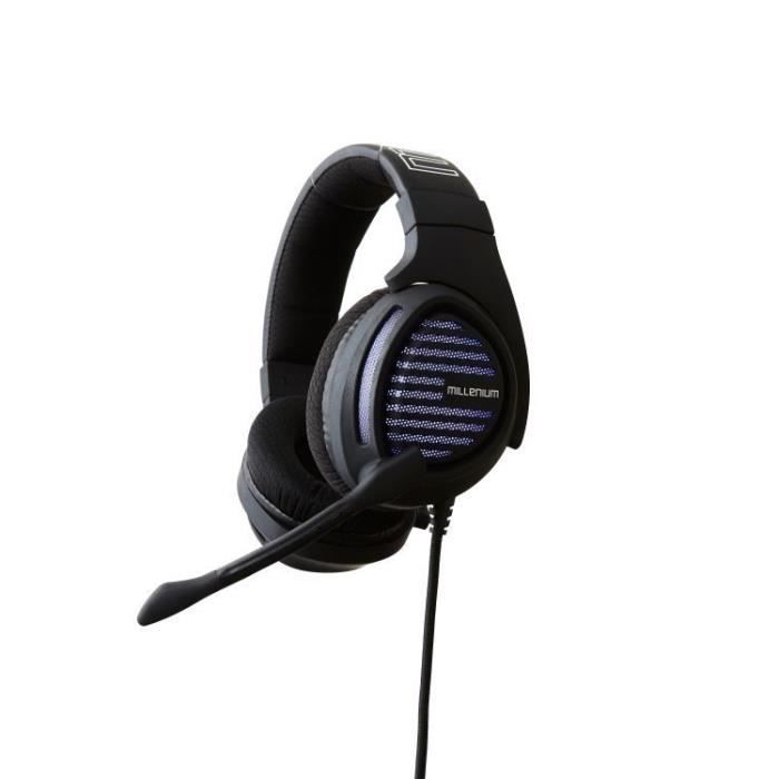 Casque Gaming Millenium LED Violet filaire MH2 Adv - Carte son USB - câble tressé