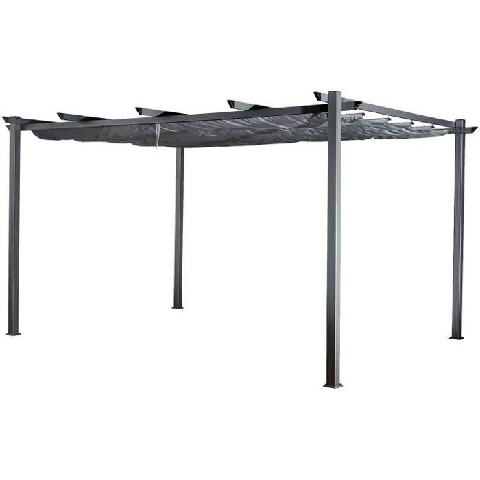Pergola autoportante 3 × 4m CASSIS grise