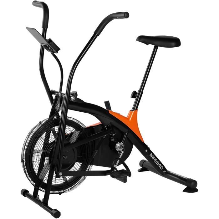 HMSPORT - Vélo d'appartement résistance par air - Cardio Fitness Entraînement - Air Bike - Ordinateur + Fonction SCAN