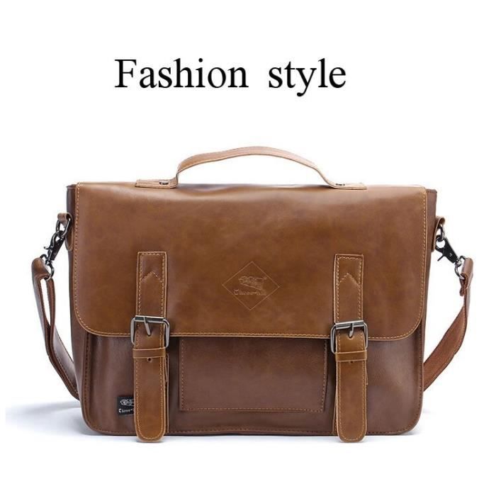 2016 mode sac à bandoulière masculin, besace en cuir Vintage Simple hommes, Style coréen Cool sac à main sac masculin
