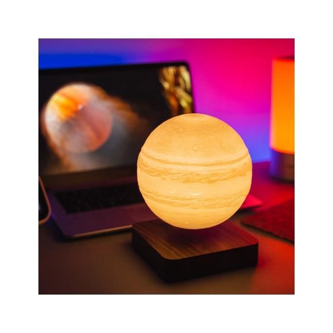 Globe JUPITER en levitation sur base bois fonce ASTROFLIGHT 