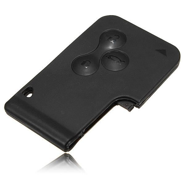 REFURBISHHOUSE 2 Bouton Coque Telecommande Plip Cle Boitier pour Renault Modus Clio 3 Twingo Noir