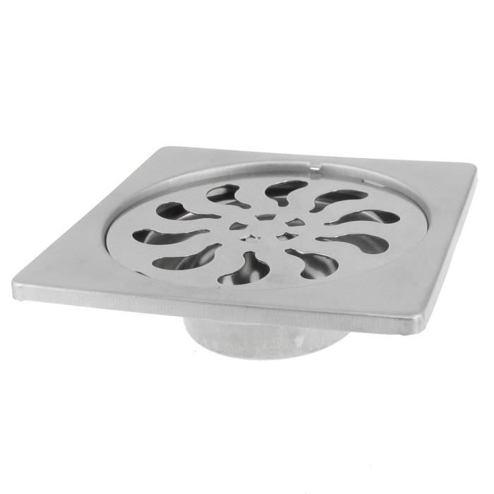 Siphon de sol Filtre à évier Carré Acier Inoxydable Douche drain Passoire 3-pouces Housse