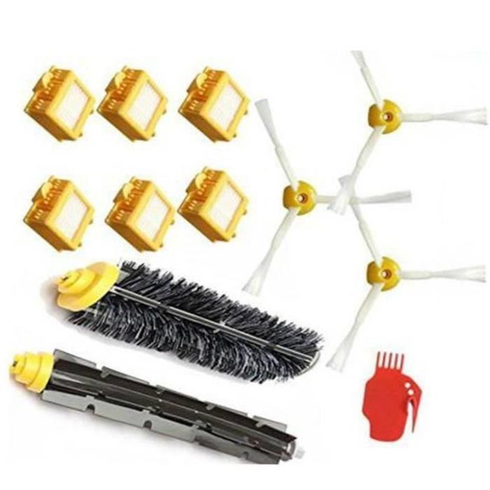 STOEX® Kit Extracteur Brosse + Filtres HEPA + Brosse Latérale + Lame Pour iRobot Roomba Série 700