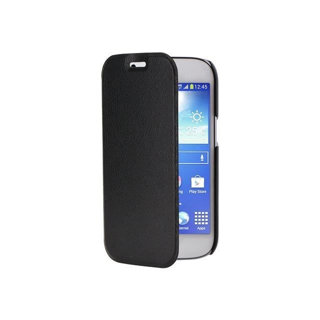 Swiss Charger - Etui folio slim en simili cuir pour Samsung Galaxy Ace 4 - Noir