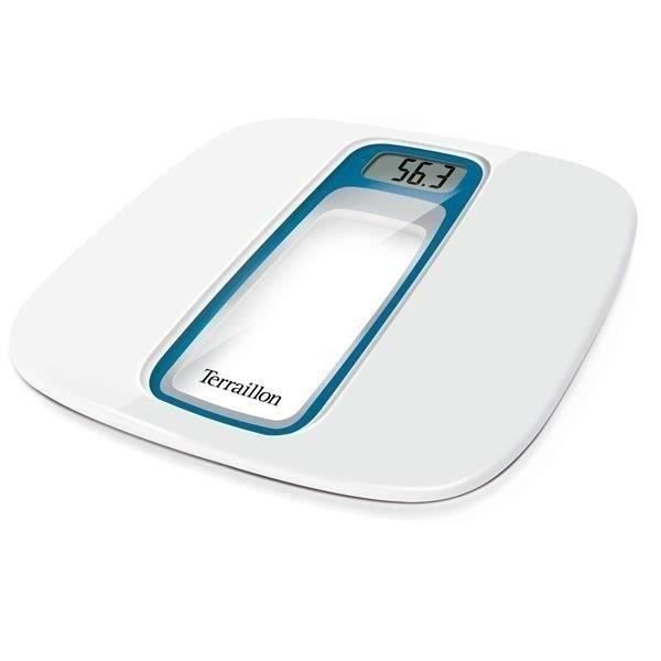 terraillon - pèse-personne électronique 160kg/100g blanc/bleu - 14470