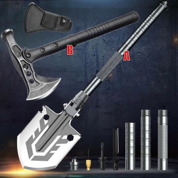 Hache de Camping de survie en plein air pelle polyvalente outils de jardin pelle militaire pliante outils de défense de Camping