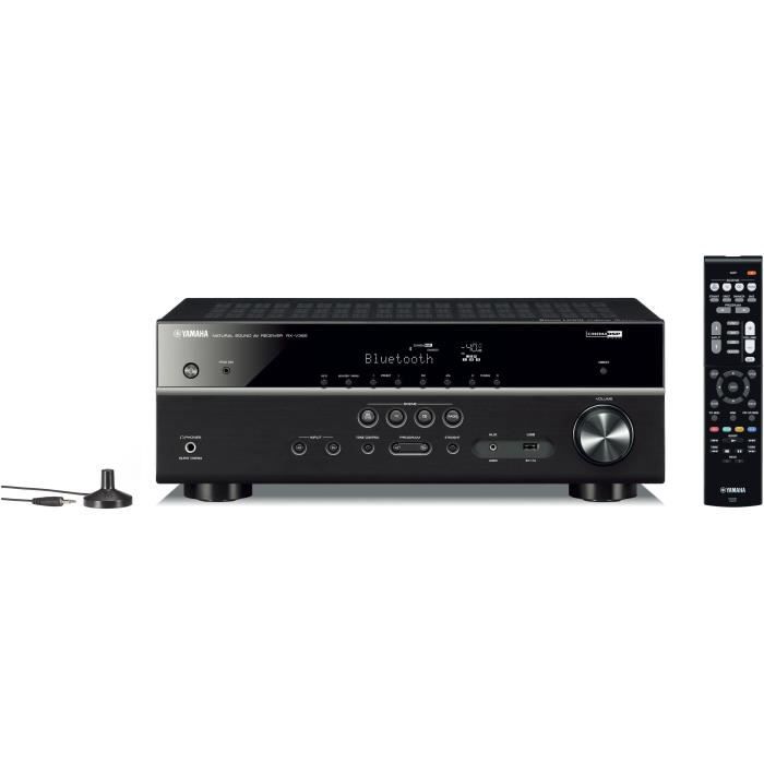 YAMAHA RX-V385 Noir Ampli-tuner Home-Cinéma 5.1 - 5 x 70 W - Bluetooth - 4 X HDMI - YPAO