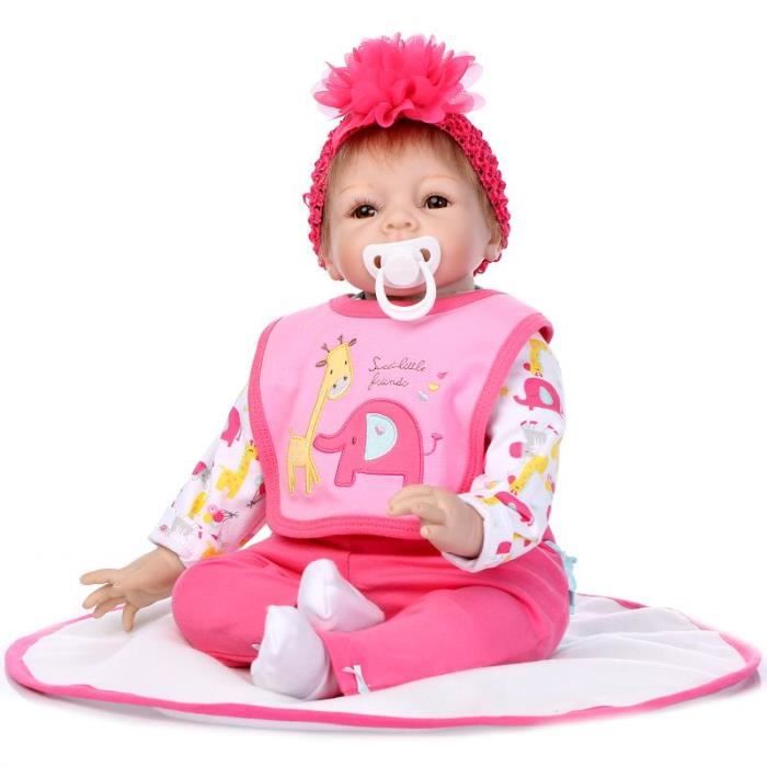 YOSICL®55cm bébé Reborn poupée Silicone Real Doll Kids jouets filles Bebes De Silicona