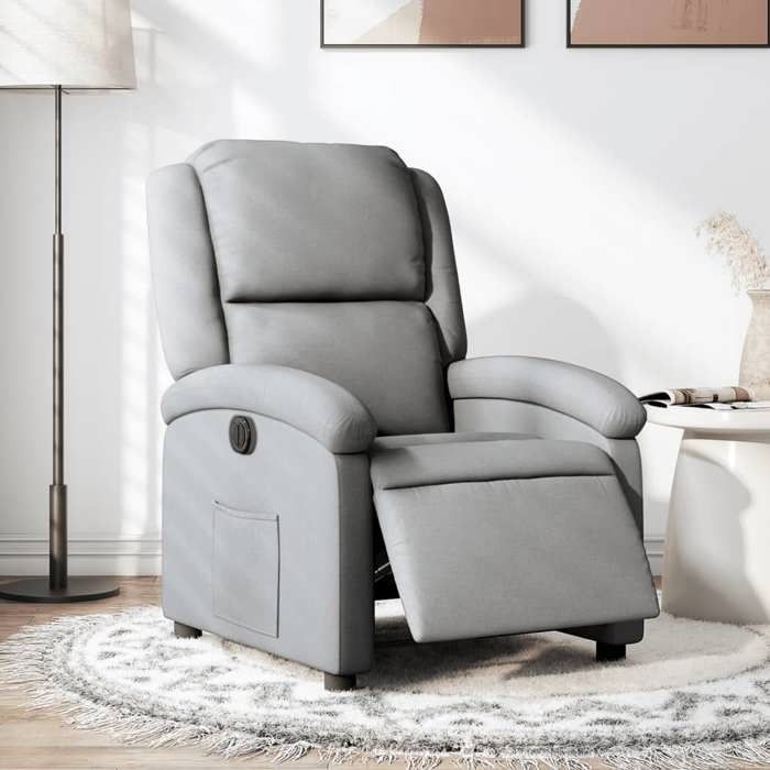 vidaXL Fauteuil Inclinable Électrique Chaise de Relaxation avec Dossier et Repose-pied Réglables Siège de Salon Moderne 3204140