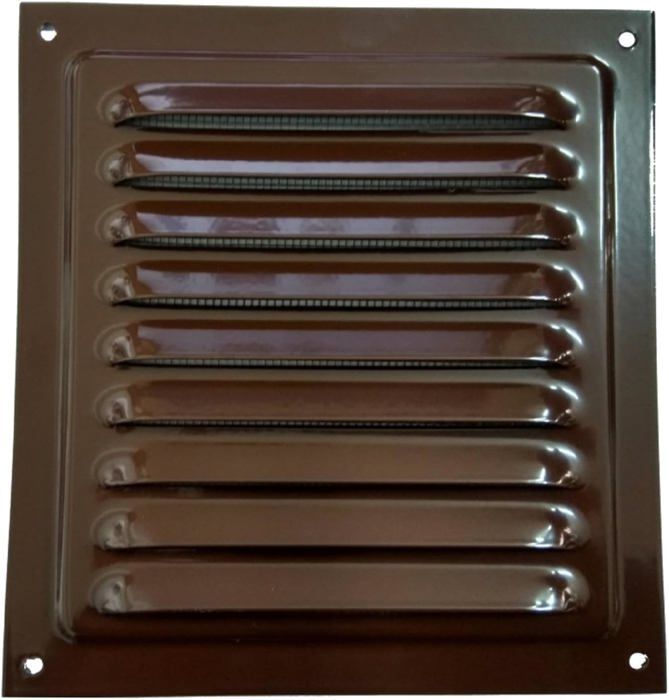 Grille D'aération Carrée Plastique Noir 125x125 Mm - Pour Ventilation, Neuf