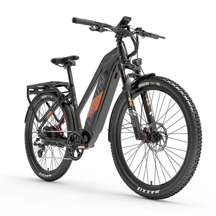 Vélo électrique LANKELEISI MX600 PRO 500W moteurs 20AH batterie électrique FAT BIKE Orange