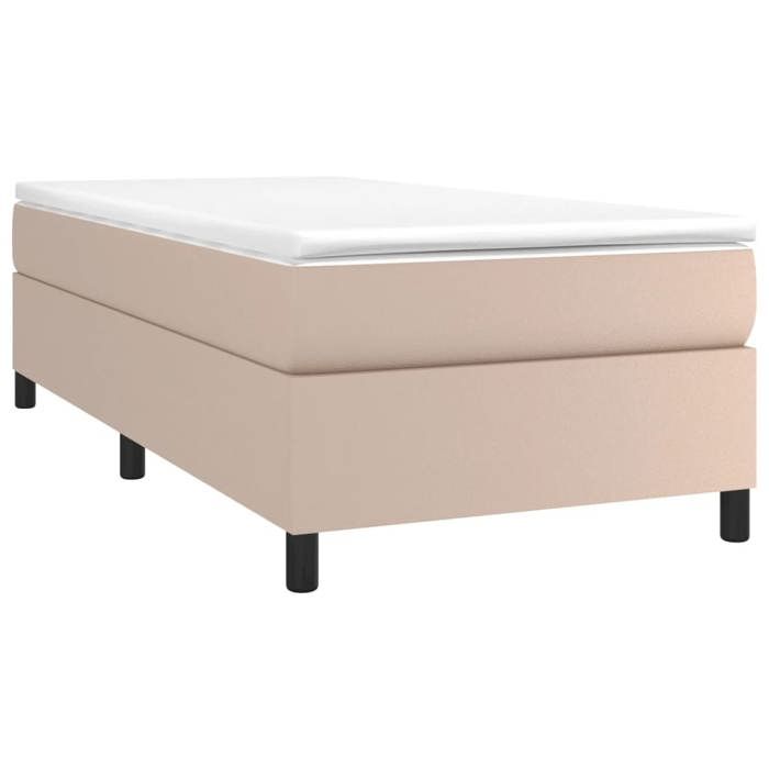 Cadre de lit simple - CLOUD - sans matelas - cappuccino 90x190 cm - similicuir LL0000185386