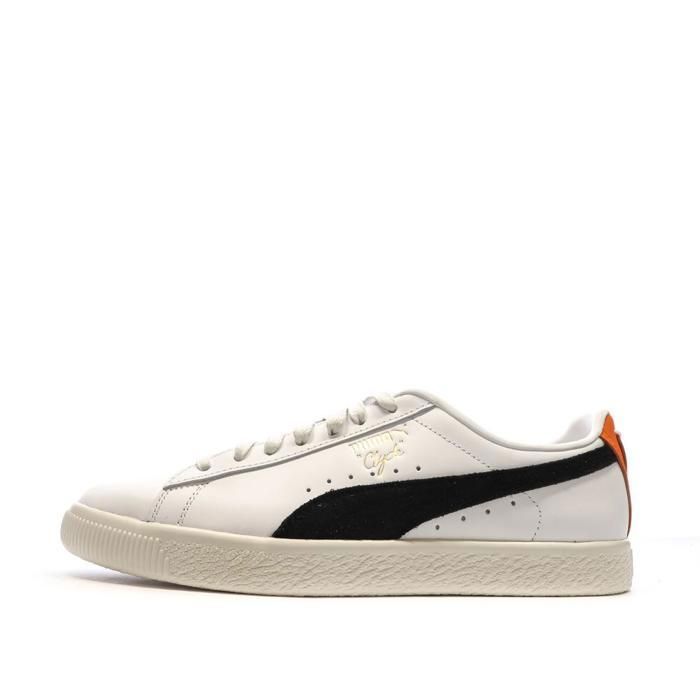 Puma Baskets Blanches/Noires Homme Puma Clyde Base