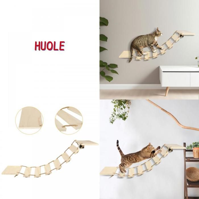 Comparer les prix de HUOLE Cadre descalade pour chat pont pour chat aire de jeu pour chat 32.5*15.5*85cm couleur primaire.