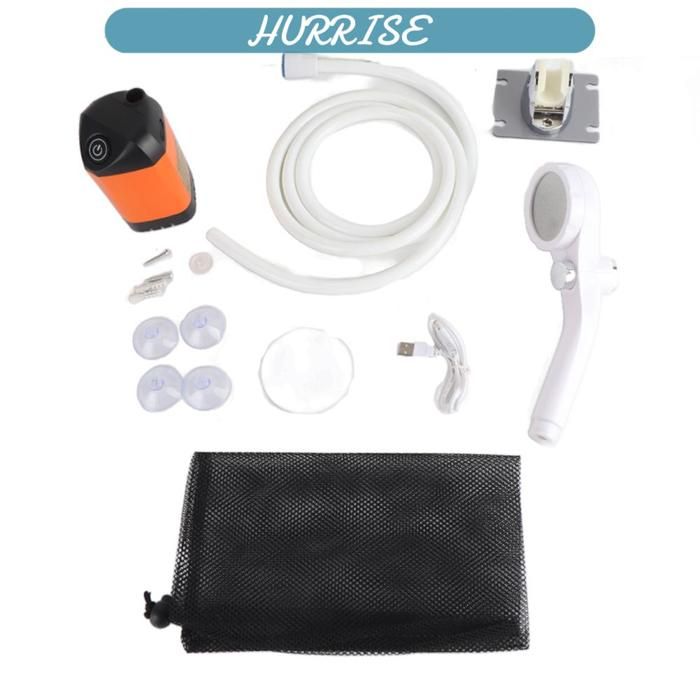 Douche de Camping Portable Sans Fil Pompe de Douche Électrique Extérieure Rechargeable Grande Capacité Randonnée Voyage Affichage Numérique Outil de Bain