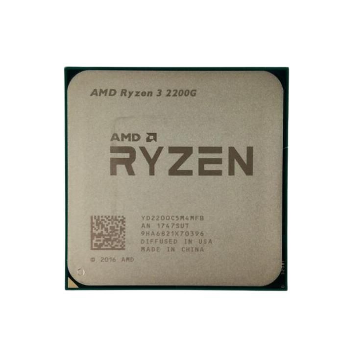 Processeur Ryzen 3 2200G Socket AM4 4 cœurs 4 threads 3.50 GHz 4 Mo L3 65W TDP avec Radeon RX Vega 8 - Amd