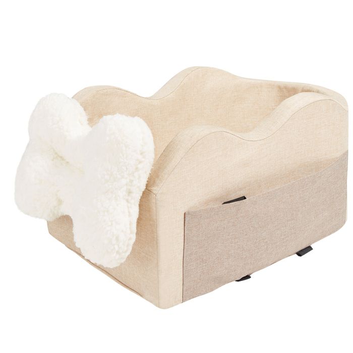 Meilleurs prix pour Siège Auto pour Chien - DUOKU - Console Centrale - Petit Chien - Tissu Oxford - Marron Clair