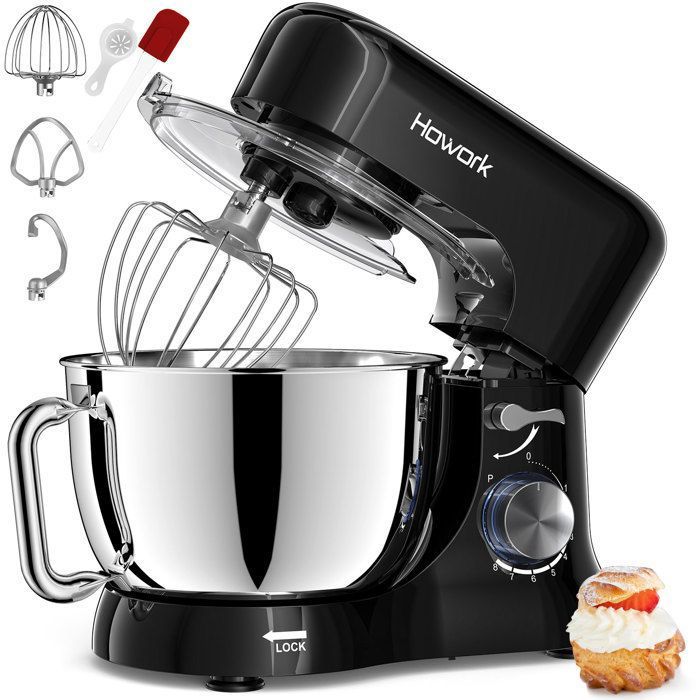 Robot Patissier 1000W 5L Robot Pâtissier de cuisine avec Fouet