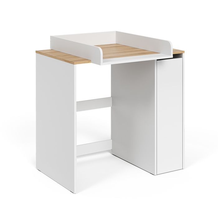Armoire machine à laver Viktor 93.6x88.2cm 2 pièces avec plan à langer Blanc/Chêne Artisan Vicco 58032 Armoire machine à laver Viktor 93.6x88.2cm 2 pièces avec plan à langer Blanc/Chêne Artisan Vicco 58032