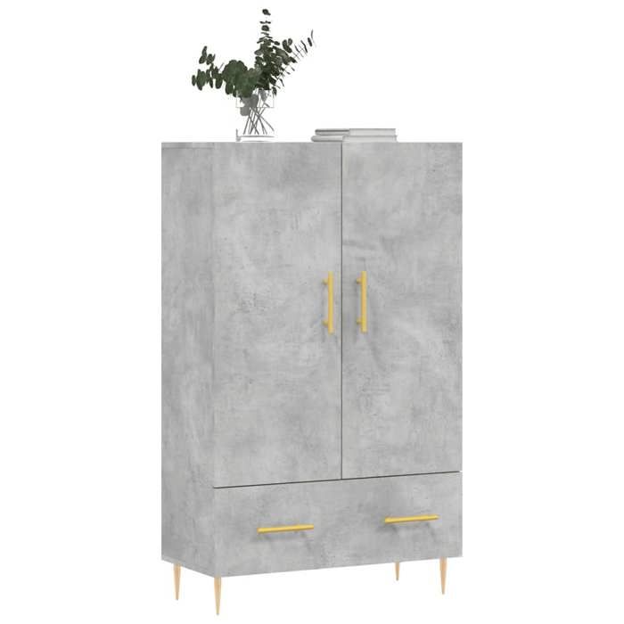Armoire haut - GUANG - Commode de chambre/buffet - gris béton 695x31x115 cm - bois dingénierie @@A3761