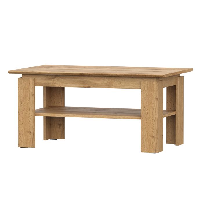 Table Basse Komodee SOLA STO2 Étagère supplémentaire Chêne Wotan Chêne Wotan 43 x 90 x 55 cm