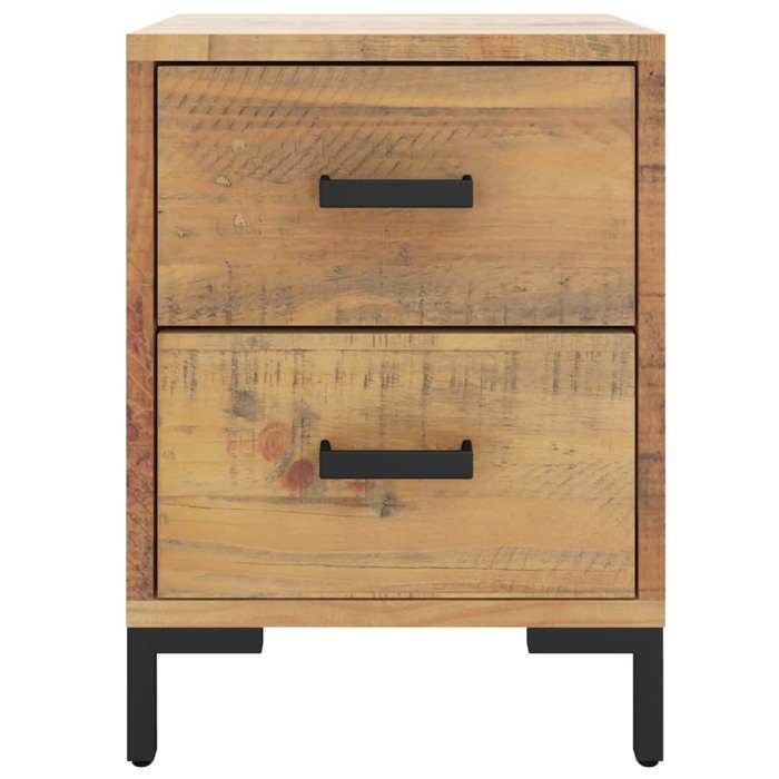 GKK Armoire de chevet Petit meuble de rangement - Marron 36x30x45 cm - Bois de pin massif @2582