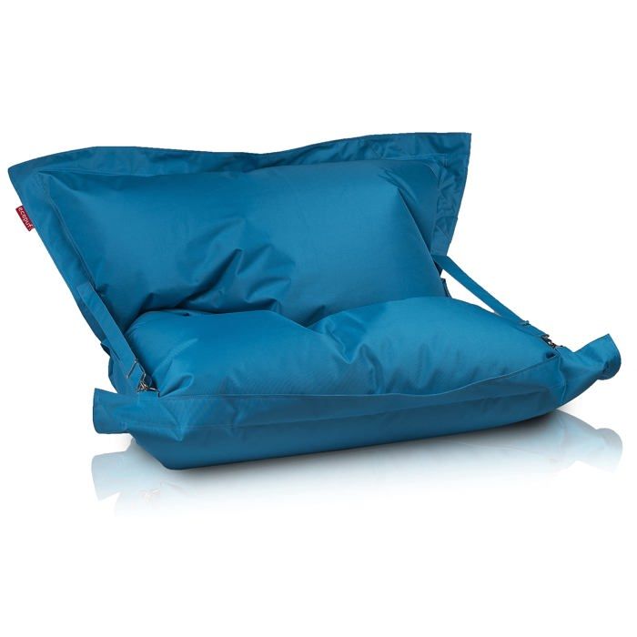 Pouf coussin géant avec sangles siège rembourré en polyester imperméable assise confortable EPS intérieur extérieur Bleu Nc6 M