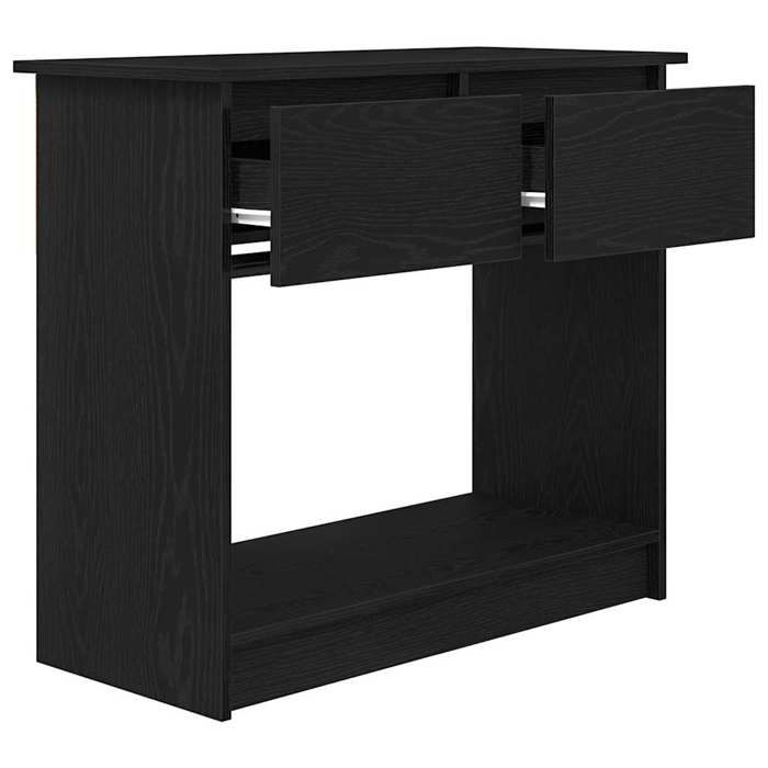 Noir Table console - CLARENCE - Meuble couloir - avec tiroirs - noir 85 5x38 5x74 5 cm - CC1048