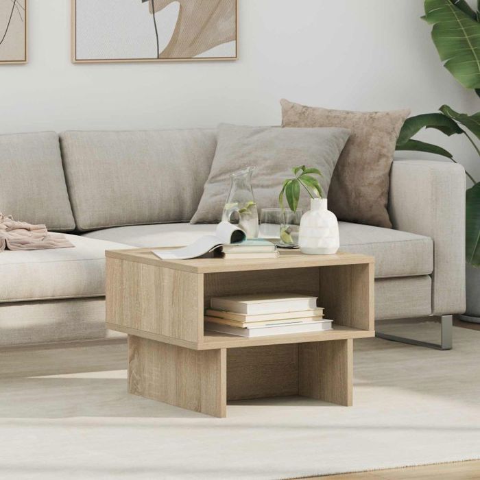 Table D'appoint, 2 Étagères En Maille, Gain D'espace, Montage Facile Style Industriel Marron