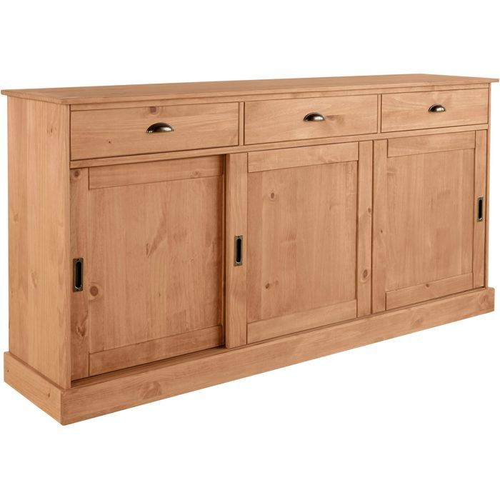 Harry - Buffet Avec 3 Portes Et 3 Tiroirs En Pin Naturel