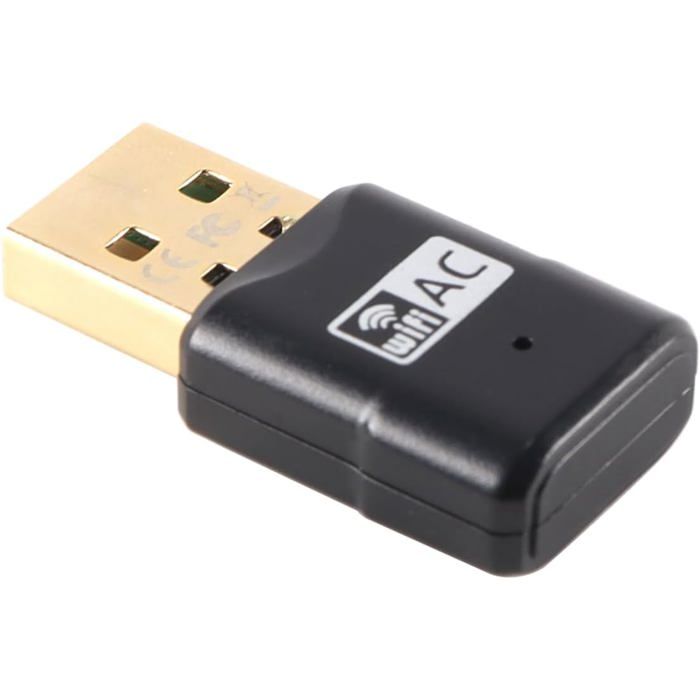 Adaptateur WiFi USB 600Mbps Double Bande 2.4/5.8GHz, Mini Récepteur ...