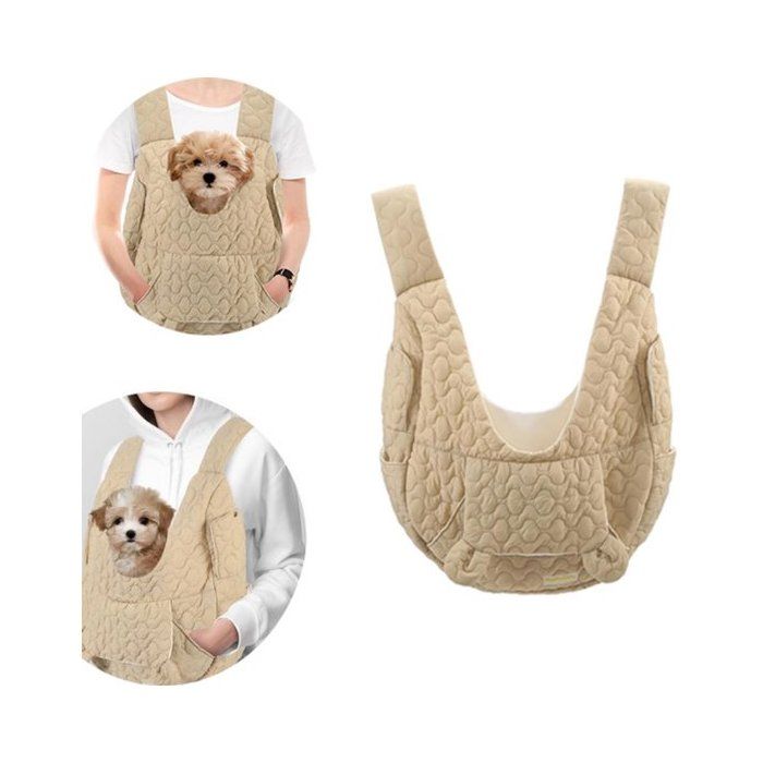 Sac à dos pour chien respirant et doux avec poches pour petits chiens. Parfait pour camping randonnée et vélo.