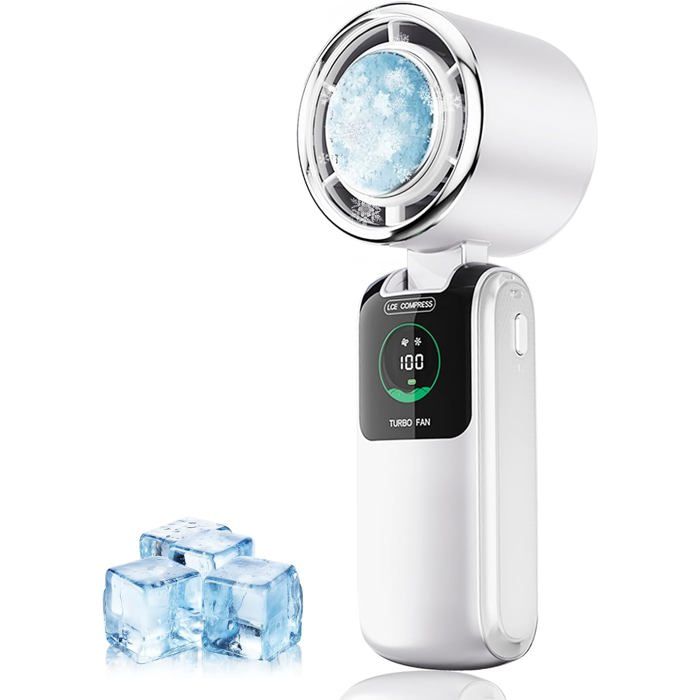Ventilateur Portable Avec Plaque de RefroidissementVentilateur Portable à MainRefroidissement Rapide en 3 Secondes