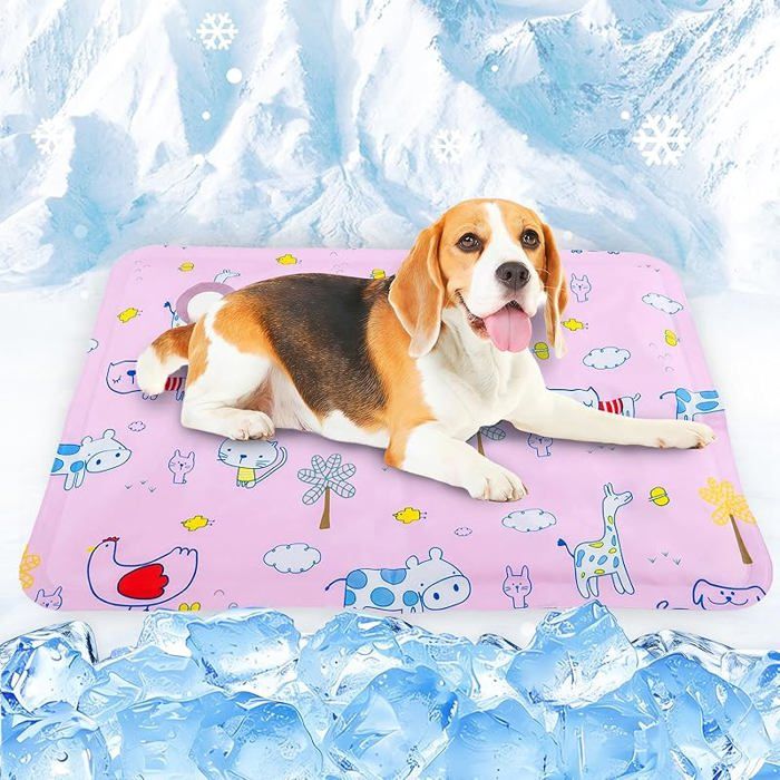 Tapis Rafraîchissant pour Chien et Chat 50 x 60 CM Tapis Rafraichissant Chien Tapis Fraicheur Chien Rose 50 x 60 CM