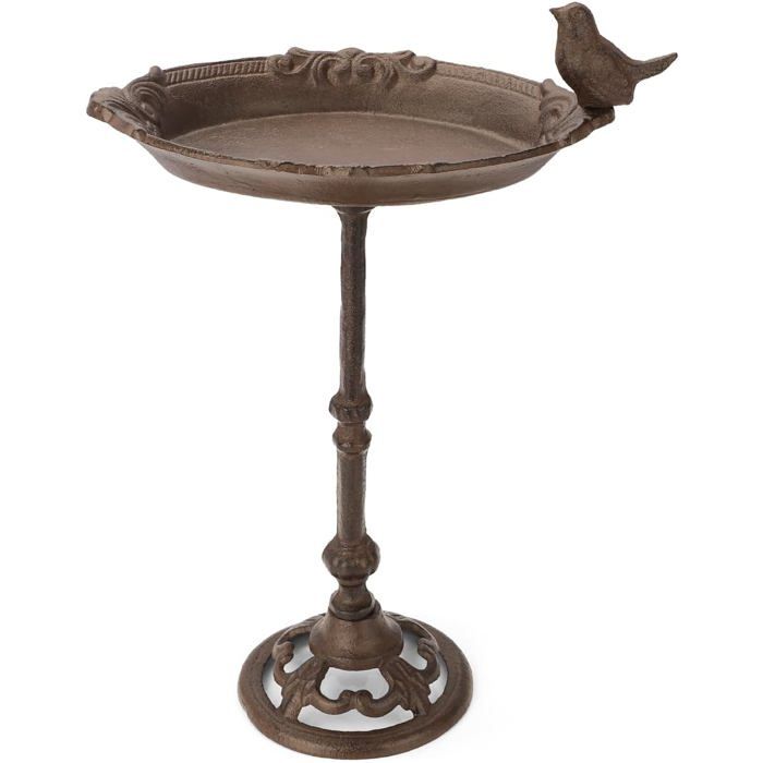 Abreuvoir Pour Oiseaux Debout Avec Pied I Distributeur De Nourriture Pour Oiseaux En Fonte Résistant Au Gel Pour Jardin Et Balcon