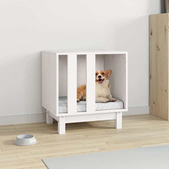 Niche pour chiens - Vidaxl - Maison pour Chiens Blanc 50x40x52 cm{1926} Niche pour chiens - Vidaxl - Maison pour Chiens Blanc 50x40x52 cm{1926}