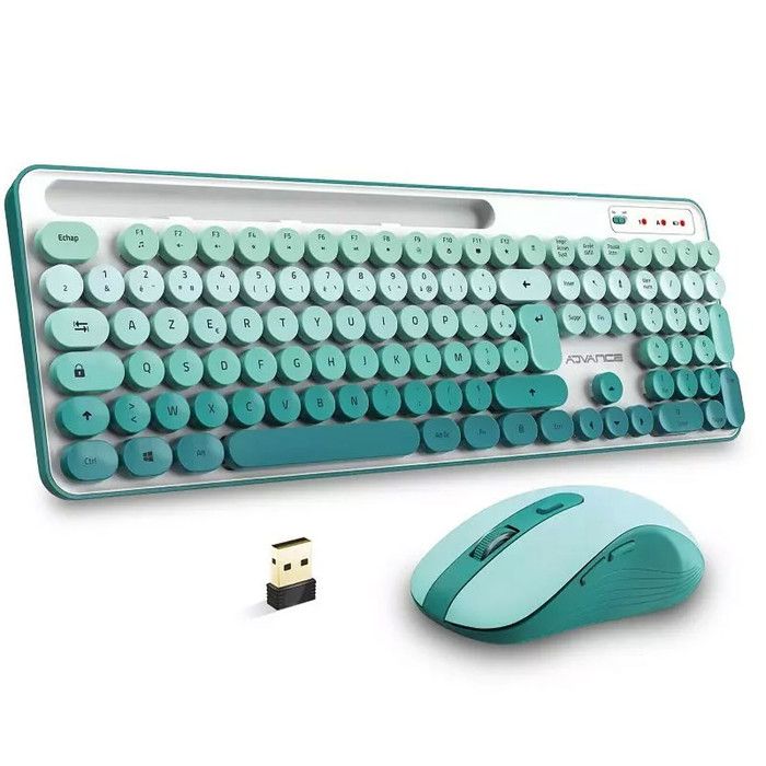 Ensemble Clavier Et Souris Sans Fil Advance Pep's – RF 2.4 GHz, AZERTY - vue 4
