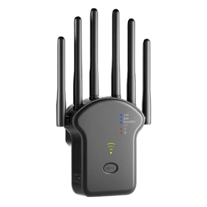 Répéteur WiFi 300 Mbps - 4 Antennes - 3 Modes (Répéteur/Routeur/Point D'accès) - Compatible Tous Routeurs 2.4 GHz - Installation Facile WPS
