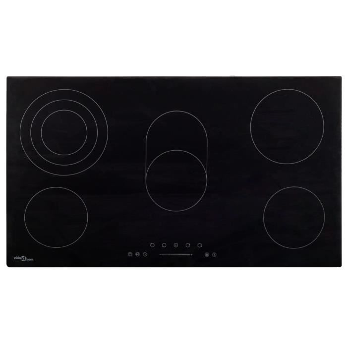 Klarstein EasyCook Plaque de cuisson vitrocéramique encastrable 4 feux -  4500W max. - Noire