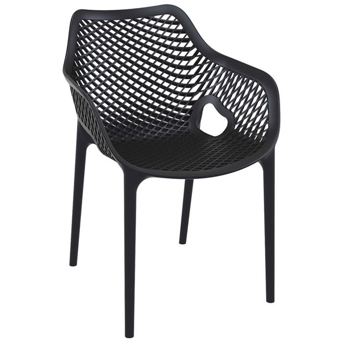 chaise de jardin / terrasse 'sister' noire en matière plastique