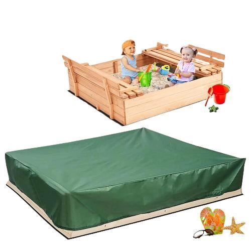 Bâche De Protection Pour Bac à Sable – Taille 180x180 Cm, Tissu Oxford, Cordon De Serrage, étanche à La Poussière - 14