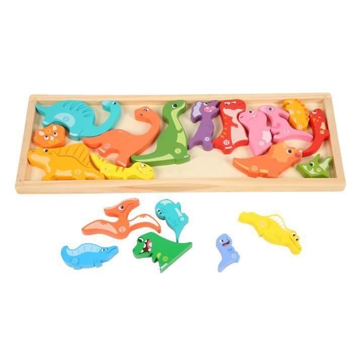 TOPJOWGA Lot de 26 porte-clés dinosaures en bois pour enfants - Kit de bricolage - En bois - À peindre - Kit de bricolage - Dinosaures - Porte-clés