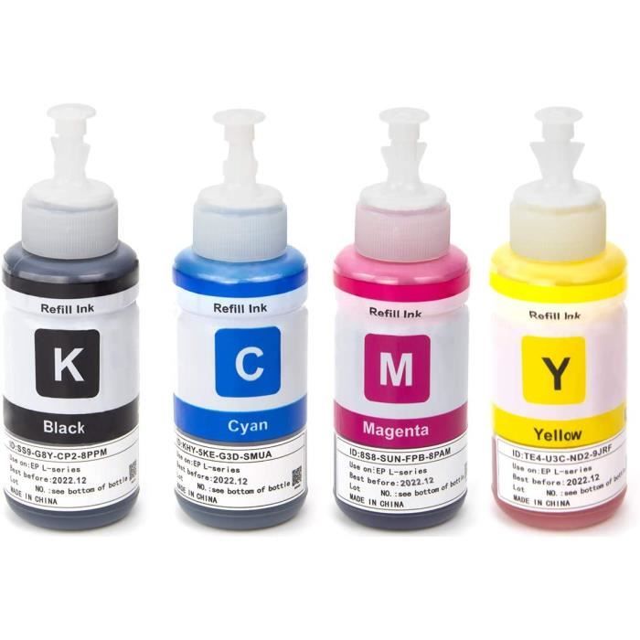4 x 70ml Compatible Epson T664 Ecotank Encre Bouteille pour Epson ET