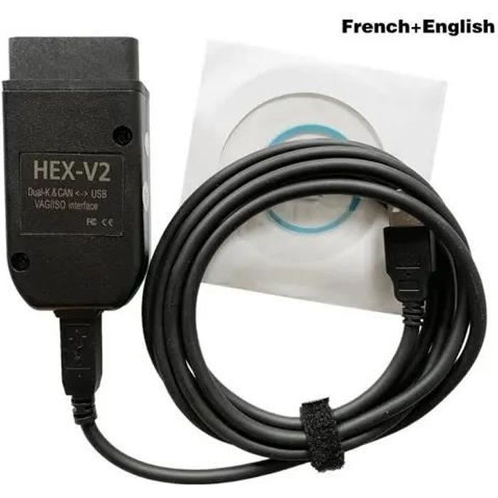 Cable de diagnostic Interface Vcds HEX V2 VAGCOM 20.4.2 VAG COM 19.6 POUR VW pour siège AUDI Skoda