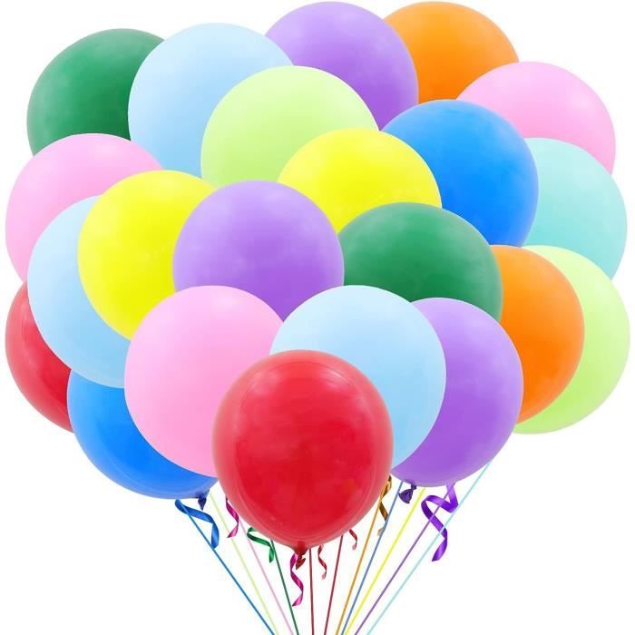 Ballons 100 Pcs,Lot De Ballon Anniversaire Ballon Gonflable Ballon  Baudruche,Multicolore Ballons Premium Pour Décoration D[u6892] - Cdiscount  Maison