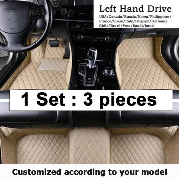 Tapis de sol de voiture en cuir pour Land Rover,tapis pour Range Rover  Evoque 2012,2013,2014,2015,tapis,tampons- LHD BEIGE[B][B] - Cdiscount Auto