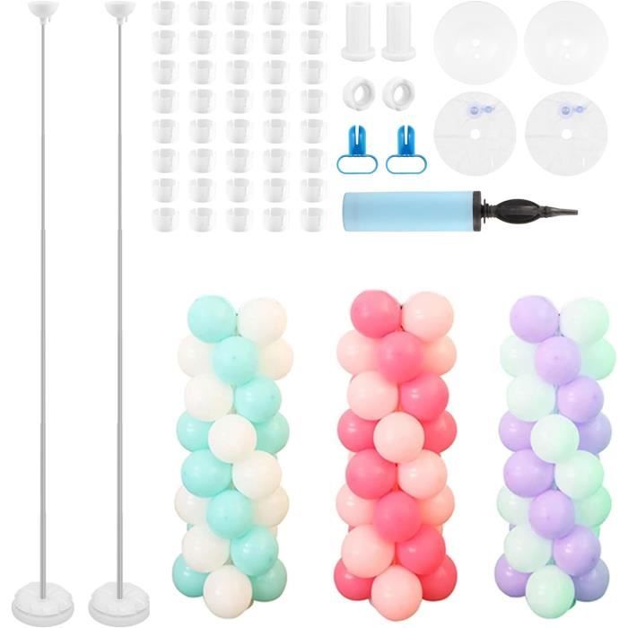 Kit Arche à Ballons Réutilisable TEGOVE - Hauteur Réglable 1,5-2,5m - Base à Eau Incluse - Pour Fêtes