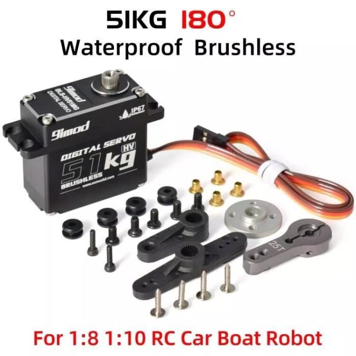 Motore 6 Cv Servo Digitale Brushless 45 Kg Ad Alta Coppia - Ingranaggi Metallici, Per Auto RC 1/8, 1/10, Cingolati Servo Rc Motore 6 Cv Servo Digitale Brushless 45 Kg Ad Alta Coppia - Ingranaggi Metallici, Per Auto RC 1/8, 1/10, Cingolati Servo Rc