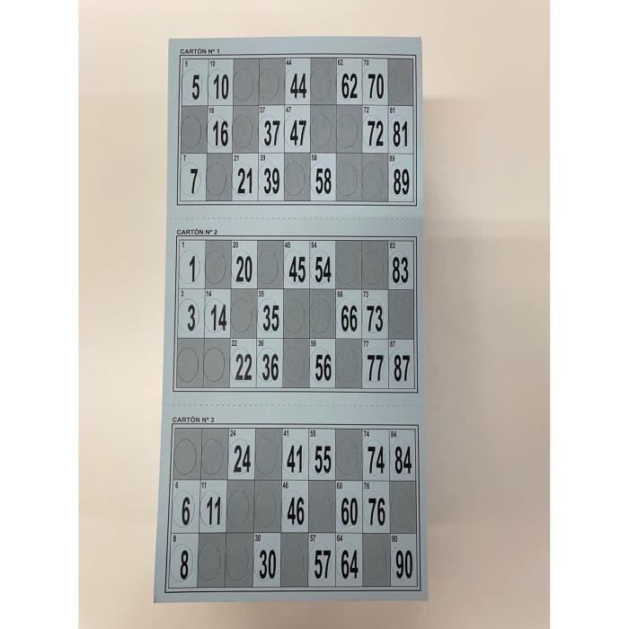 300 Cartons De Bingo 90 Boules – Séries Complètes, Micro-perforés, Rouge, 95x53mm !